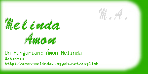 melinda amon business card