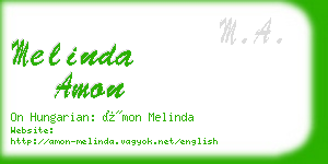 melinda amon business card